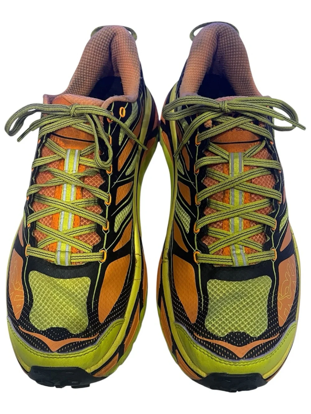 HOKA Mafate Speed 2 trail running shoes in the Electric Tangerine Citrus 11.5